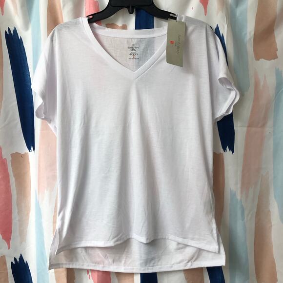 Sweaty Betty Boyfriend V-Neck Workout Tee T-Shirt in White Size Small - Picture 2 of 10